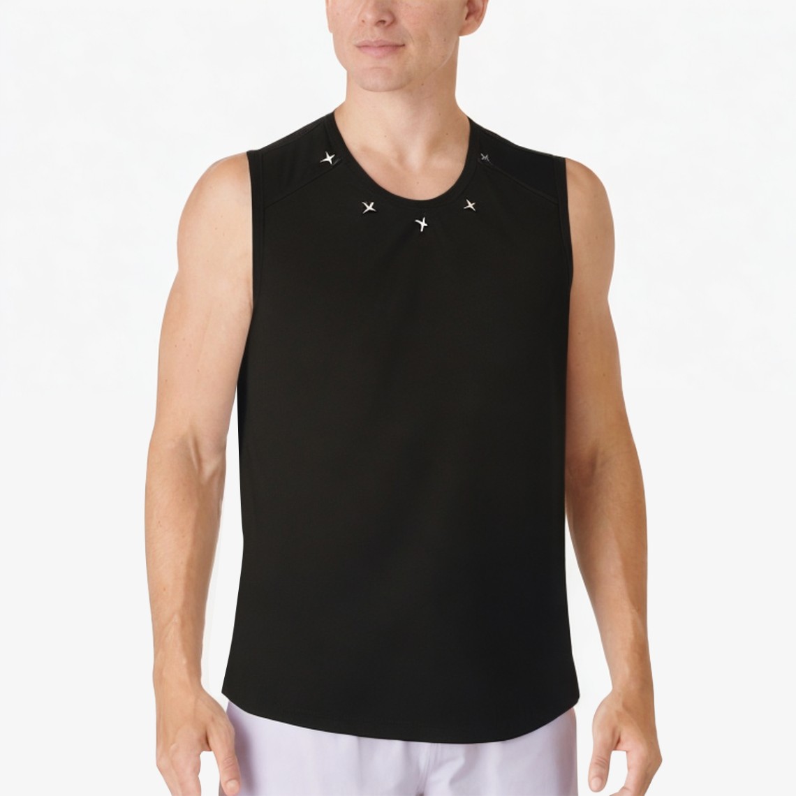 Solid Color Round Neck Breathable Sports Vest