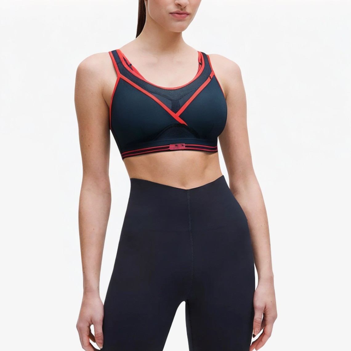 Simple Contrast Color Women's Sports Bra