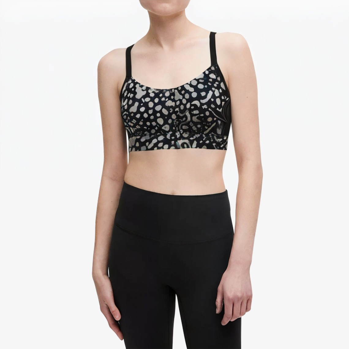 Polka Dot Cross Back Sports Bra