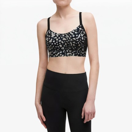 Polka Dot Cross Back Sports Bra