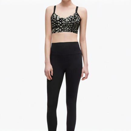 Polka Dot Cross Back Sports Bra