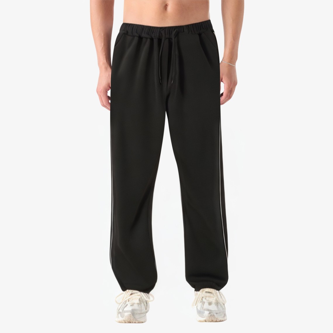 Summer Loose Contrast Line Sports Pants