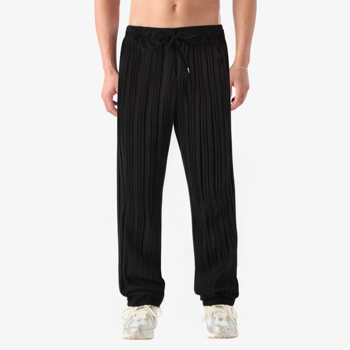Thin Ice Silk Striped Sports Pants